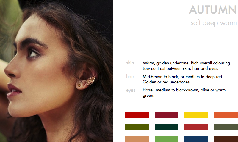 Autumn color palette