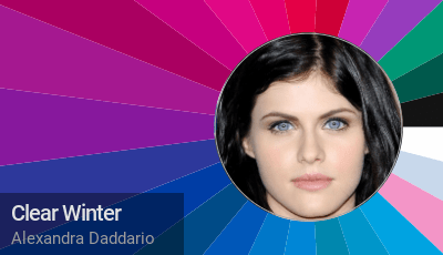 Clear winter color palette