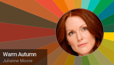 Warm autumn color palette